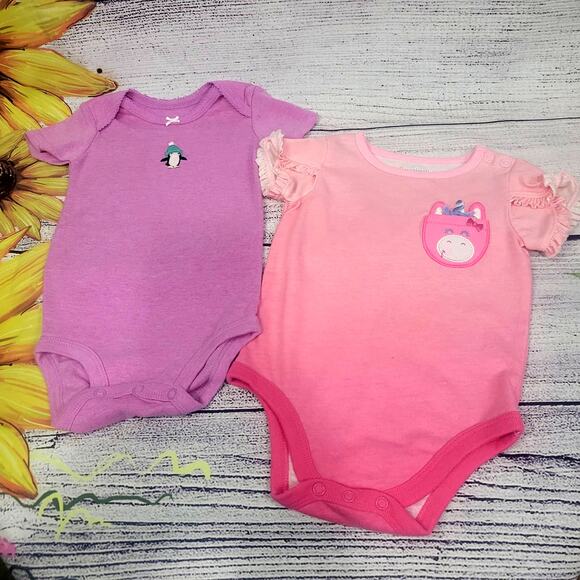 Carter's and Garanimals Girl's Onesies Size 12mo - Picture 1 of 9
